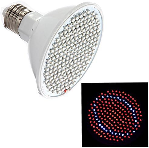 Morsen 24W Led Plant Grow Light Bulbs,200pcs SMD 166Red + 34 Blue for Indoor Garden Greenhouse Flower Hydroponics Aquatic Bonsai System,120 Degree E27 Growing Lamps