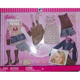 Barbie Fashion Fever Fashion Designed by Hilary Duff 12+ pieces Country Style Clothes Collection by Barbie