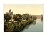 The Abbey from the bridge Bath England, c. 1890s, (S) Library Image
