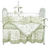 Hoohobbers 4-Piece Crib Bedding, Etoile Green