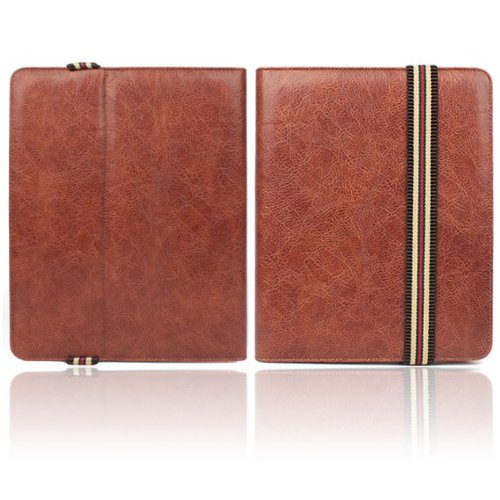 GreatShield Premium Quality Detachable 360 Degrees Rotating Stand Folio Leather Case for "The New iPad" 3rd Gen, Apple iPad 2, iPad 3 3rd Generation, iPad HD AT&T Verizon 4G LTE (Brown)