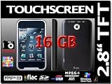 Produkt-Bild: 16GB MP3-Player MP4-Player touchscreen 7,1cm (2,8 Zoll 2.8) + Mini SD Slot + Eingebaute KAMERA 1.3 MPixel + 16 GB