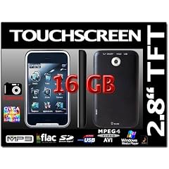 16GB MP3-Player MP4-Player touchscreen 7,1cm (2,8 Zoll 2.8) + Mini SD Slot + Eingebaute KAMERA 1.3 MPixel + 16 GB