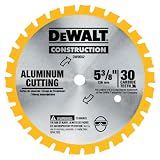 DEWALT DW9052 5-3/8-Inch 30 Tooth Aluminum and Non-Ferrous Metal Cutting Saw Blade with 5/8-Inch Arbor