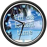 ISLAND TIME Wall Clock vacation time relaxing time slow pace islander gift