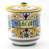 PERUGINO: Cylindrical ''Biscotti'' jar [#1343-PER]