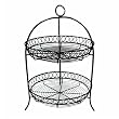 Plate Rack with 2-Tiers - Black