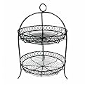 Plate Rack with 2-Tiers - Black
