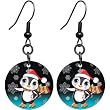 Black Titanium Christmas Penguin Earrings