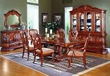 7pc Venice Italian Style Formal Dining Table & 6 Chairs Set