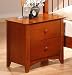 Nightstand with Ball Shaped Handles in Distressed Oak Finish