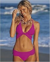 Newport News Shape fx Flattering Sash-Accented Triangle Bikini