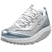 Skechers Women's Shape Ups-Stability Fitness Work Out Sneaker,Silver/Blue,10 M US