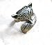 Retro jewellery ring cute little fox vintage bronze
