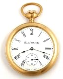 DBRM4 New Dueber Watch Co Satin Gold Plated Pocket Watch Mechanical Wind 17 Jewels Swiss Movement