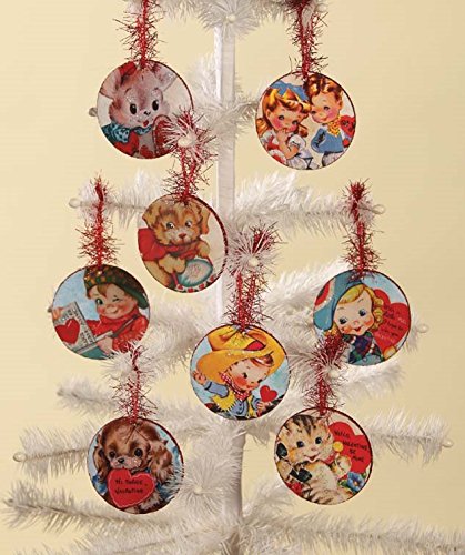 Bethany Lowe Retro Valentine Disc Ornments – Set of 8 Bethany Lowe Retro Valentine Disc Ornments – Set of 8