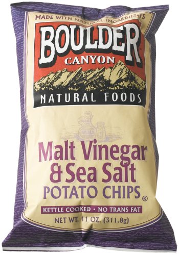 Boulder Canyon Natural Foods Kettle Chips, Malt Vinegar & Sea Salt, 11-Ounce Bags... by Boulder Canyon Natural Foods - Kettle Chips