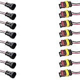 Diageng 8 Set 2 Pin Way Car Waterproof Electrical Connector Plug with Wire AWG Marine