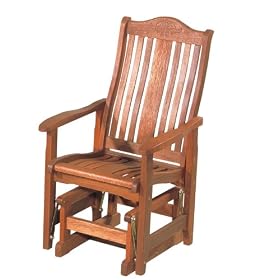 Jack-Post JPC-2505 Malacca Hardwood High Back Glider Chair