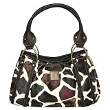 Brown Brentano Moda Italian Designer Giraffe Handbag