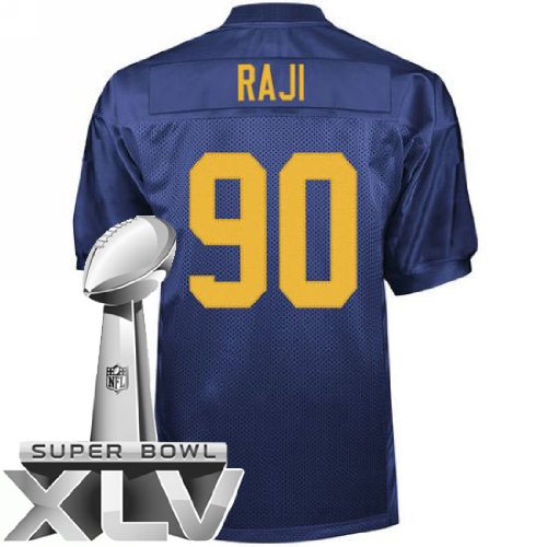 Green Bay Packers 90 B. J. Raji Blue Super Bowl NFL Jerseys Authentic Football Jersey Size 48-56 (Please Select the Size When You Order, Can Do Drop Shipping)