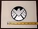 S.H.I.E.L.D. Logo HQ 2 Color Silver Metallic on High Gloss Black Vinyl Decal! 4.5