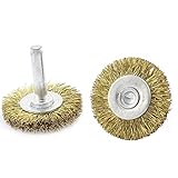 uxcell　研磨ホイールブラシ　軸付フェルトホイール　回転ツール　39 x 6mm 　スチールワイヤー　2個