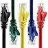 Ethernet Cable Cat6 E (5 ft) Cord - 5 Pack of RJ45 Gigabit LAN Patch Cables for Fast High Speed Broadband Internet, Network Connection & Networking with Computer, Modem, Router, Switch