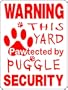 PUGGLE ALUMINUM DOG SIGN 3214