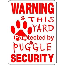 PUGGLE ALUMINUM DOG SIGN 3214