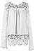 Cutiefox Women's Hollow Out Lace Sleeve Chiffon Torso Tshirts Blouse