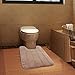 YCCTEAM® U-shaped High Density Space Memory Cotton Toilet Bathroom Carpet , 50x70 cm / 19.6x27.5 inch Toilet Rug, Floor Carpet Pad (Beige)