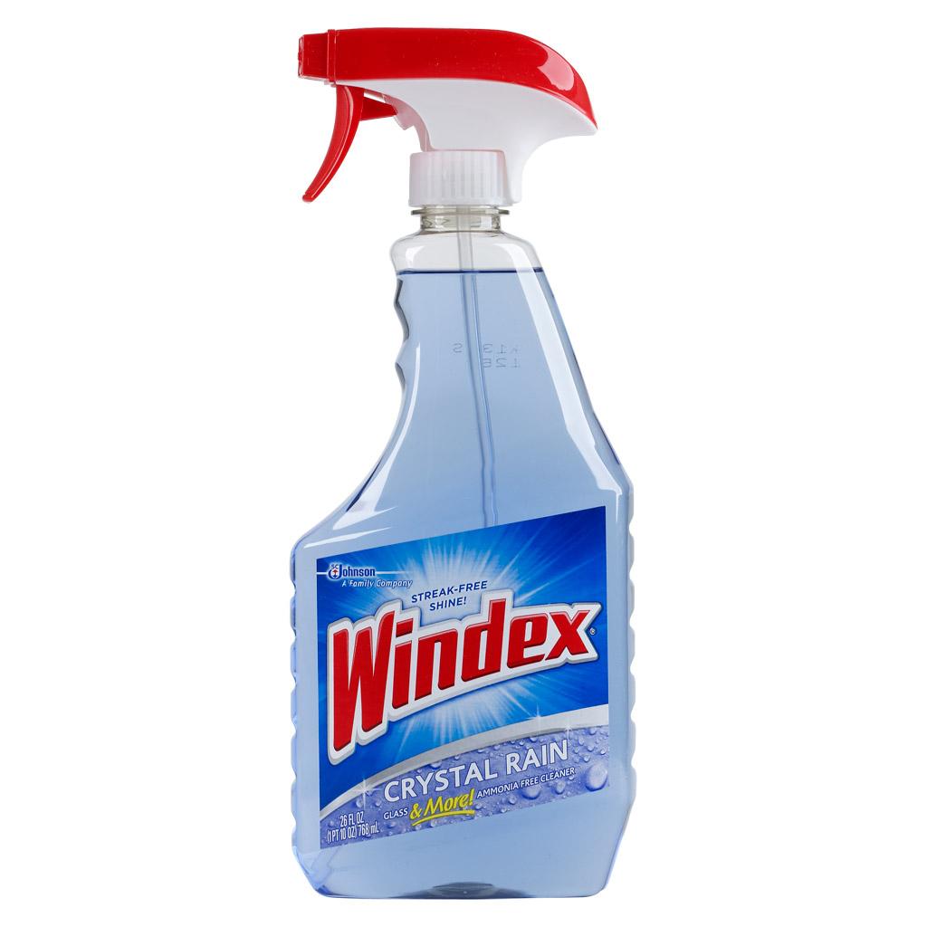 Windex MultiSurface Cleaner Spray, Crystal Rain, 26 oz