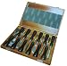 12 Piece wooden handle carving chisel set with wooden box