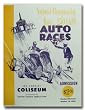 1946 Los Angeles Coliseum Midget Racing Program Poster Print