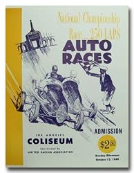 1946 Los Angeles Coliseum Midget Racing Program Poster Print