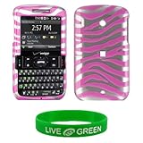 Magenta & Silver Zebra Design Snap On Hard Case for HTC Ozone XV6175 Phone, ....