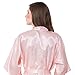 Joytton Women's Satin Kimono Robe with Embroidered Bride Short