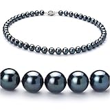 Black 7.5-8mm AA Japanese Akoya Pearl Necklace 36 inch Rope Length