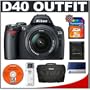 Nikon D40 6.1MP Digital SLR Camera + Nikon 18-55mm AF-S Lens + Nikon SLR Gadget Bag + Transcend 2GB 133x SecureDigital Card + USB Card Reader