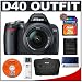 Nikon D40 6.1MP Digital SLR Camera + Nikon 18-55mm AF-S Lens + Nikon SLR Gadget Bag + Transcend 2GB 133x SecureDigital Card + USB Card Reader