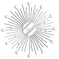Disc Sunburst Wall Clock - Silver