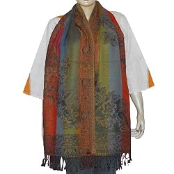Wool Long Scarf Ladies Winter Clothes Handcrafted Gift 27 x 72 inches