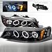 94 95 96 97 Honda Accord Halo Projector Headlights - Black (Pair)