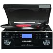 Crosley CR6008A-BK Tech Turntable with CD Player (Black)