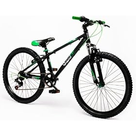 Cuda The One Lightweight Alloy Black / Green Boys 24" Wheel, 6 Speed Bike.