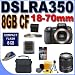 Sony Alpha DSLR-A350 14.2MP Digital SLR Camera w/ Sony 18-70mm AF DT f/3.5-5.6 Lens BigVALUEInc Accessory Saver 8GB Memory Card - Filter Kit Bundle + MORE