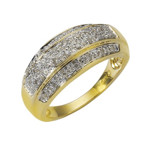 Diamonds by Ellen K. - Damenring 585/- Gelbgold 30 Brillianten 0,50 Karat Gr&ouml;&szlig;e 16 3173700 Preisvergleich