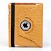 ATC Faux Crocodile Skin Polyurethane Built-in Magnet Leather(Orange Saffron Yellow) Flip Case Cover Bag For Apple iPad 2 2nd Generation Wifi / 3G Model 16GB, 32GB, 64GB THZ045US NEWEST MODEL