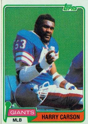 1981 Topps #475 Harry Carson - New York Giants (Football Cards)
